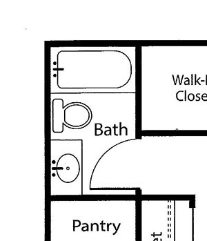Two bedroom floor plan